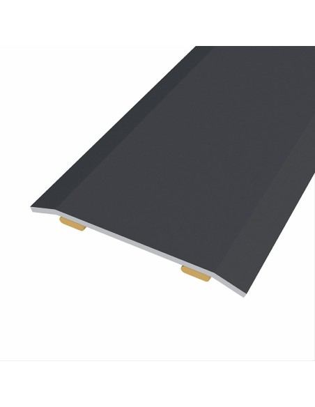 Black adhesive same-level flooring steel joint 83 x 4 cm