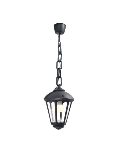 Luce da soffitto nera con catena Sicar/Giampy E27 IP55