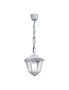 Sicar/Roby resin ceiling pendant light with chain white E27 IP55