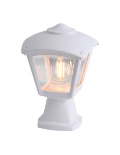 Aplique modelo Disma/Roby branco com vidro transparente E27