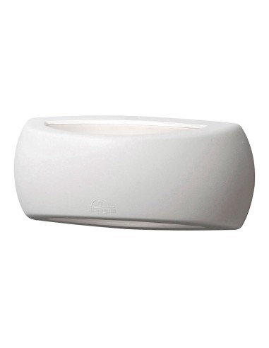 Oval wall light with visor model Francy translucent E27 white