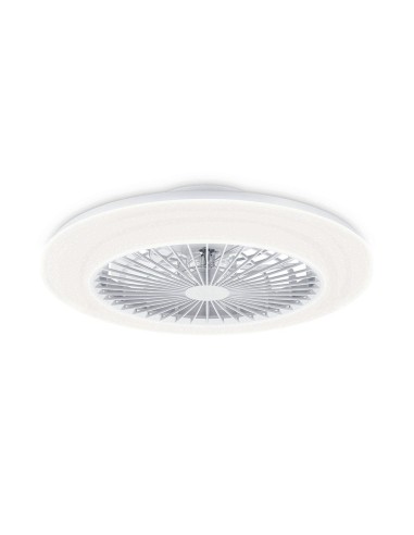 LED Ceiling Fan 3CCT Amigo model white star-shaped diffuser ø48.5 cm