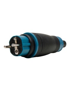 Earthed Plug 16A 250V IP44 Black for 3x1.5 mm² Cable