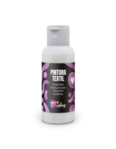 White textile paint 80ml high adhesion and flexibility