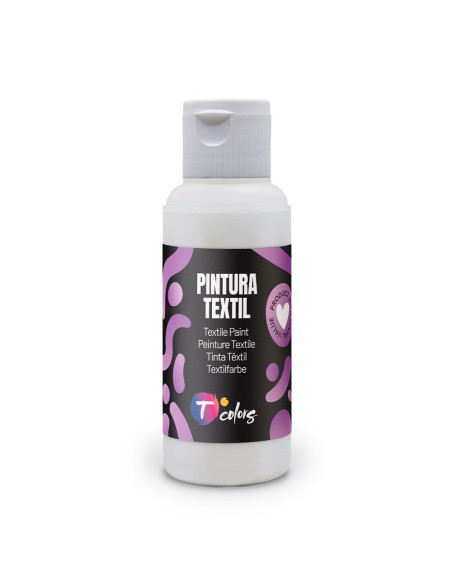White textile paint 80ml high adhesion and flexibility