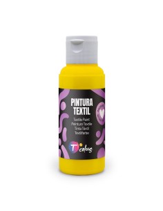 Tinta têxtil amarela 80 ml alta aderência e flexibilidade