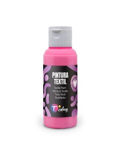 Tinta têxtil rosa 80 ml alta aderência e flexibilidade