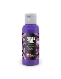 Tinta têxtil roxa 80 ml alta aderência e flexibilidade