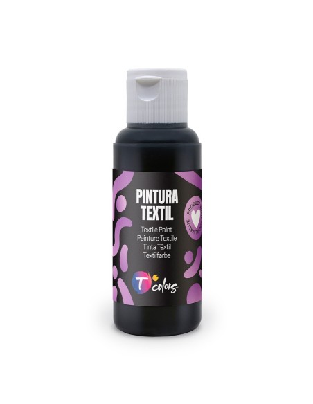 Black textile paint 80ml high adhesion and flexibility