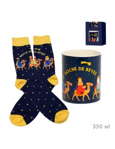 Socks mug in gift box Three Kings model