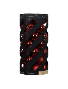 Rote Weihnachtsbaumkugeln Ø6 cm, Karton mit 35 Stück