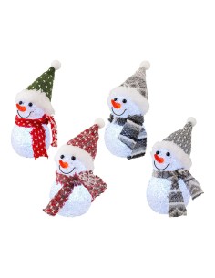 Snowman with internal microled ø6 x 16 cm