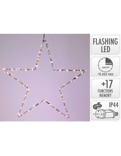 Stella LED esterna nera 56 cm