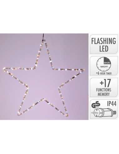 Stella LED esterna nera 56 cm