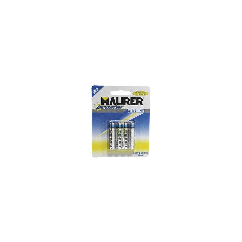 Pile Maurer Alcalines AAA / LR03 (Blister de 4 pcs) 19040120