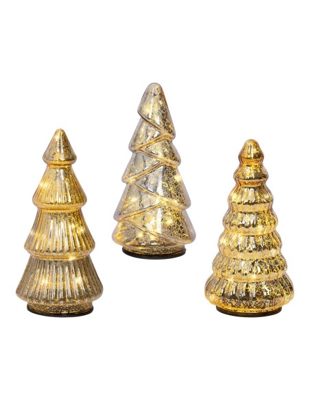 Crystal tree with micro led, warm fixed light, 10 leds, 3 units