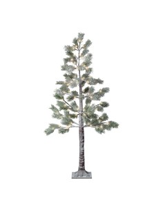 Snow effect outdoor light tree with fixed and timer function, 72 warm white LEDs