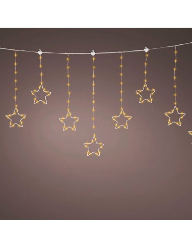 Tenda LED esterna con stelle, cavo in rame e timer