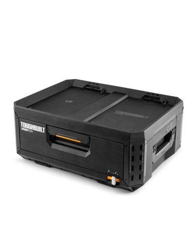 Stacktech Tool Box with Self-Aligning Retractable Drawer