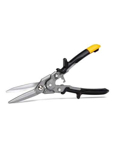 Long straight sheet metal shears with spring