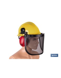 4-in-1 Waldschutzset mit gelbem ABS-Schutzhelm
