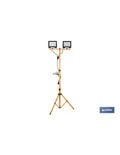 Trípode telescópico con 2 proyectores LED de 50 W