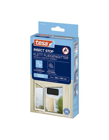Adhesive anthracite mosquito net 130 x 150 cm tape 5.60 m