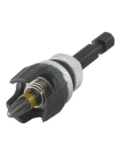 Screwdriver holder with adjustable depth stop and PH2 tip