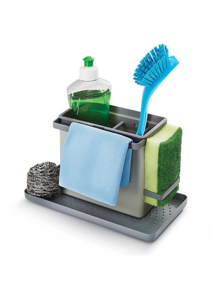 Tidytex Grey Sink Organizer with Retractable Rails