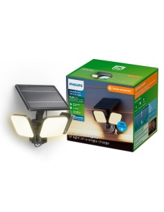 Zyren 24.5W Solar Security Light Matte Black IP65