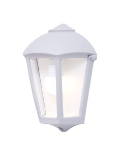 Farol de pared modelo Fabio blanco con cristal transparente E27