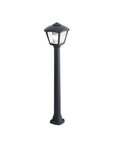 Farol baliza com poste modelo Giaffa Roby preto resina IP55 E27