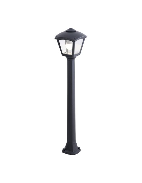 Farol baliza com poste modelo Giaffa Roby preto resina IP55 E27