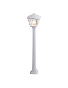 Farol baliza con poste modelo giaffa roby blanco cristal transparente e27