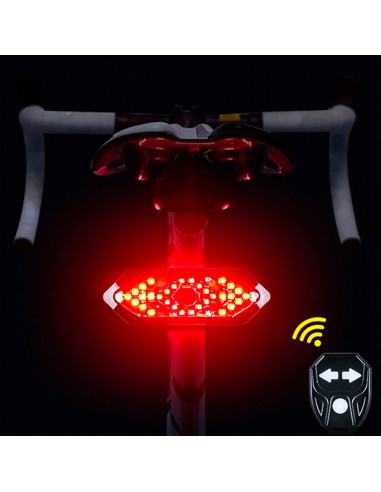 Luci posterior LED con indicatori e telecomando per bicicletta