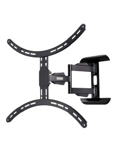Suporte de Parede para TV Duplo Braço Articulado Preto 37 a 75 Polegadas Carga 45 kg