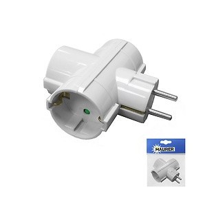 Adaptador / Ladron Triple Schuko 16 A. 250 V. 19110045