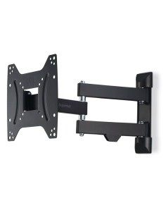 Suporte mural articulado duplo braço preto para TV 19 a 48 polegadas