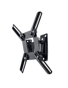 Suporte de Parede para Televisor Preto Reclinável 19 a 48 Polegadas Suporta 20 kg