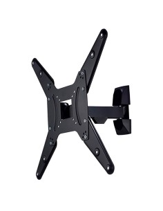 Suporte de parede para TV preto braço articulado 32-65 polegadas carga 20 kg