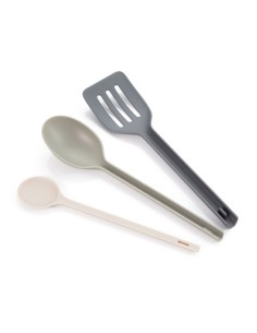 Compact nesting kitchen utensils 3-piece nylon