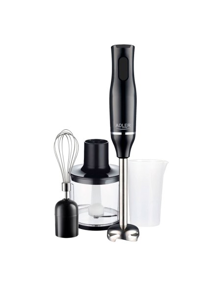 Frullatore a immersione con tritatutto e bicchiere AD4620 nero 800W