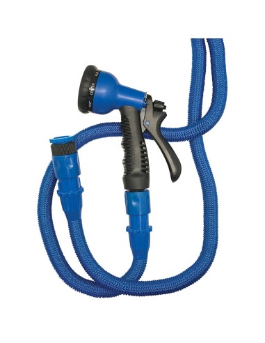 Manguera extensible Expansy Pro 22,5 m azul con pistola 7 formas