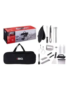 Set de accesorios para barbacoa de 24 piezas con bolsa de transporte