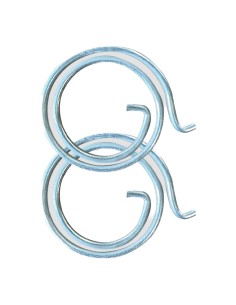 Zinc-plated handle spring model mll01 ø29 x 2 mm 2 pcs