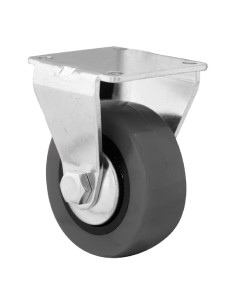 Emily Wheel without brake grey rubber fixed plate 60x60 mm