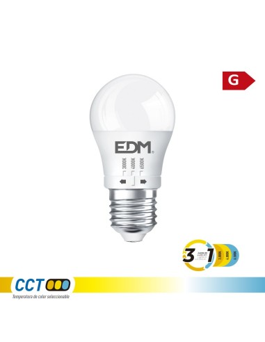Spherical LED Bulb G45 E27, 6W, 500lm, 3 CCT