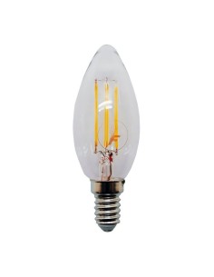C35 LED Candle Bulb E14 Base Crossed Filament 2000K