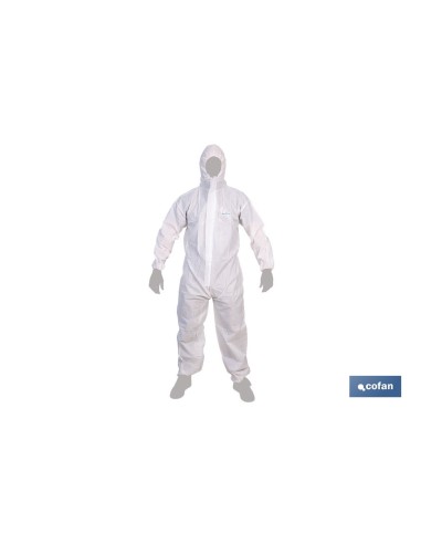 Combinaison jetable de protection type 5 et 6 blanche taille XL