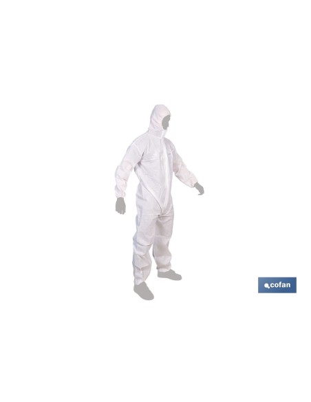 Combinaison jetable de protection type 5 et 6 blanche taille XL